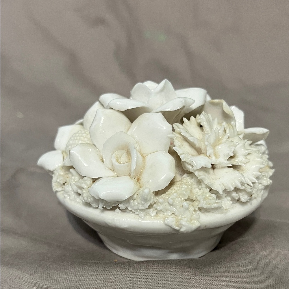 Vintage Lenwile Ardalt Porcelain Floral Candle Holder – 1960s, Japan